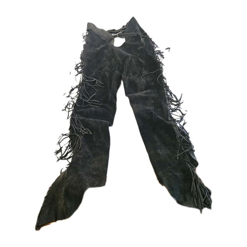 VINTAGE USA MADE WHITMAN WESTERN FRINGE CHAPS BOOTCUT ADULT SIZE SMALL